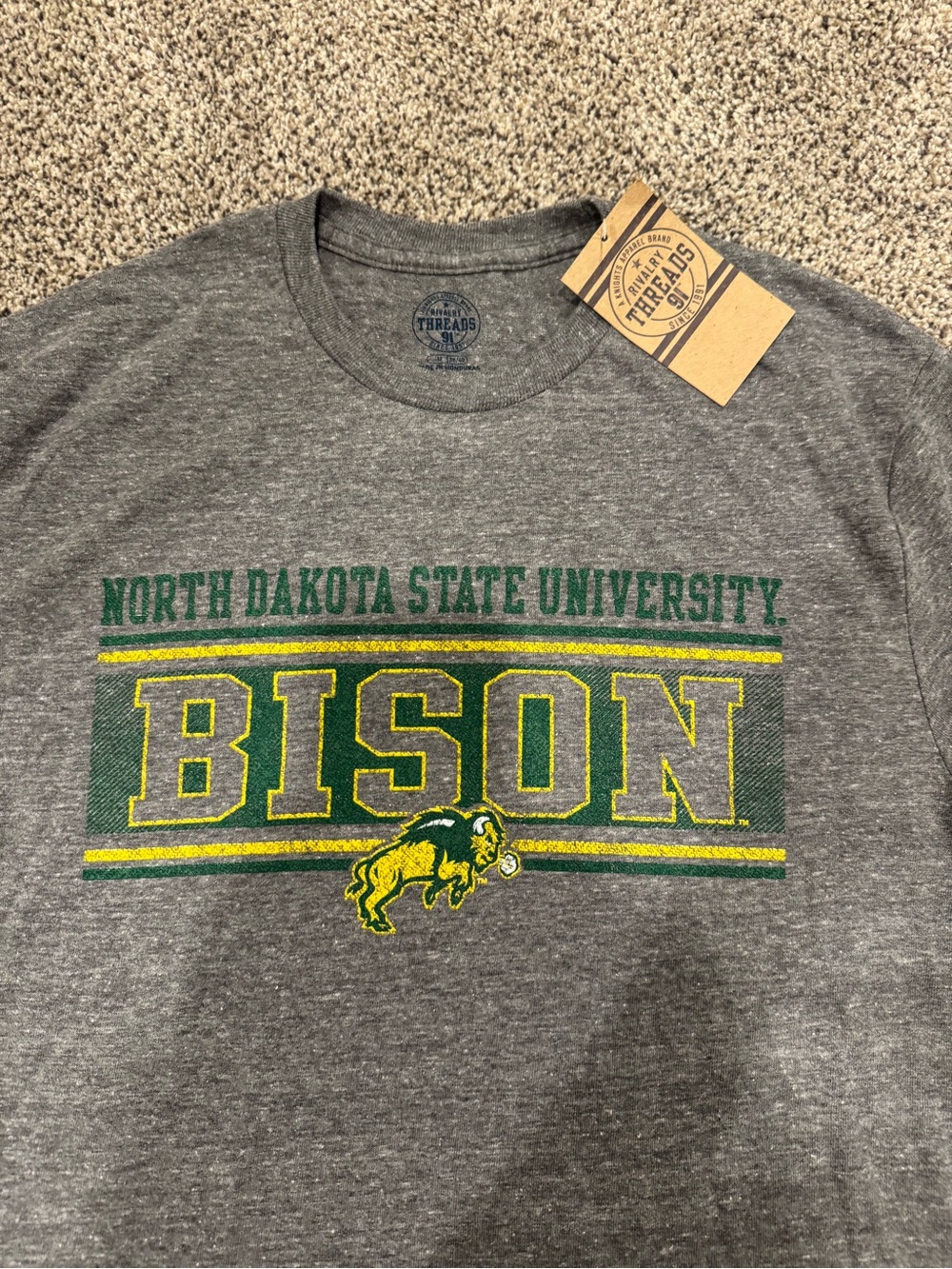 North Dakota State University Bison Gray Graphic Tee